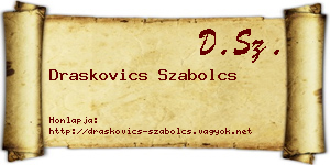 Draskovics Szabolcs névjegykártya